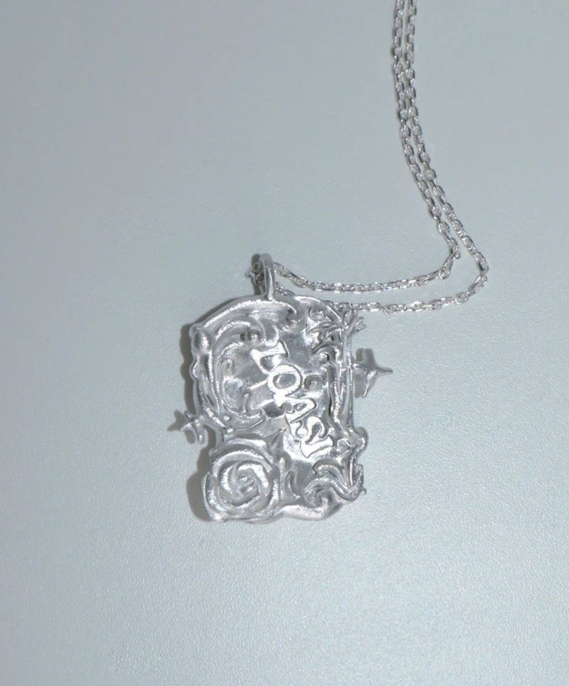 [MADE] velvet night rose necklace S size