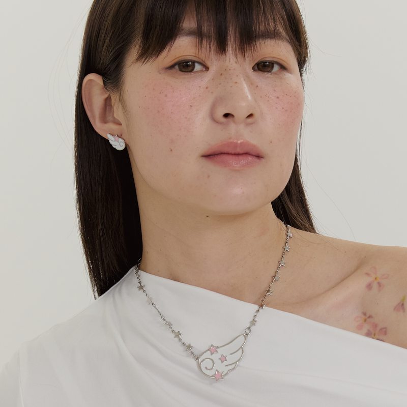 wing with stars necklace