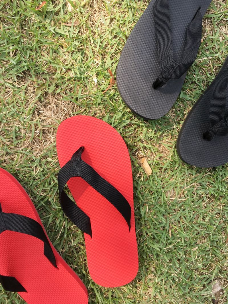 Red Poppy Flip-Flops (2c)