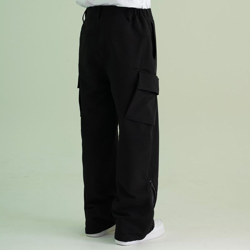 Poly Span Winter Cargo Pants - BLACK
