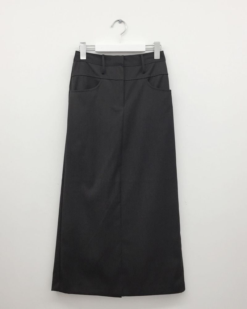 Slit Long Skirt (2 Colors)