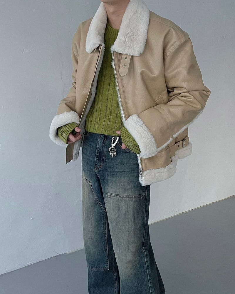 ECT bold Oversized fit suede jacket (3 colors)