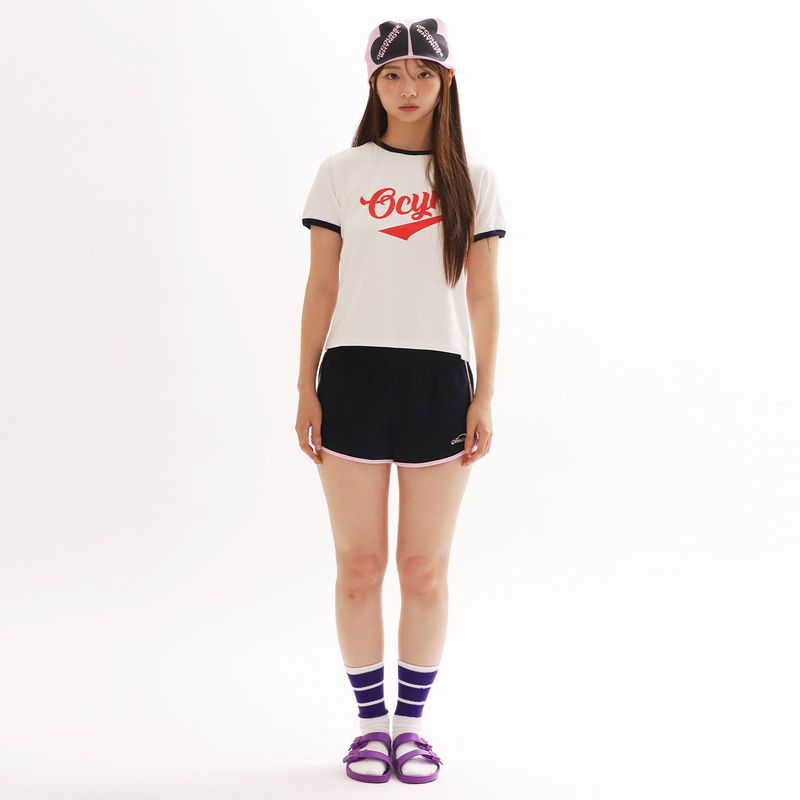 OFCOURSEWHYNOT（オブコースワイノット）の「ハッピードルフィンショーツ_ネイビー（パンツ）」