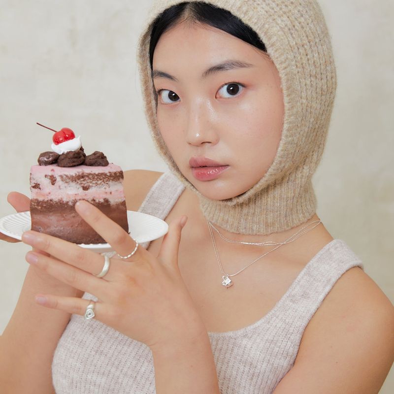 sparkling two chain necklace