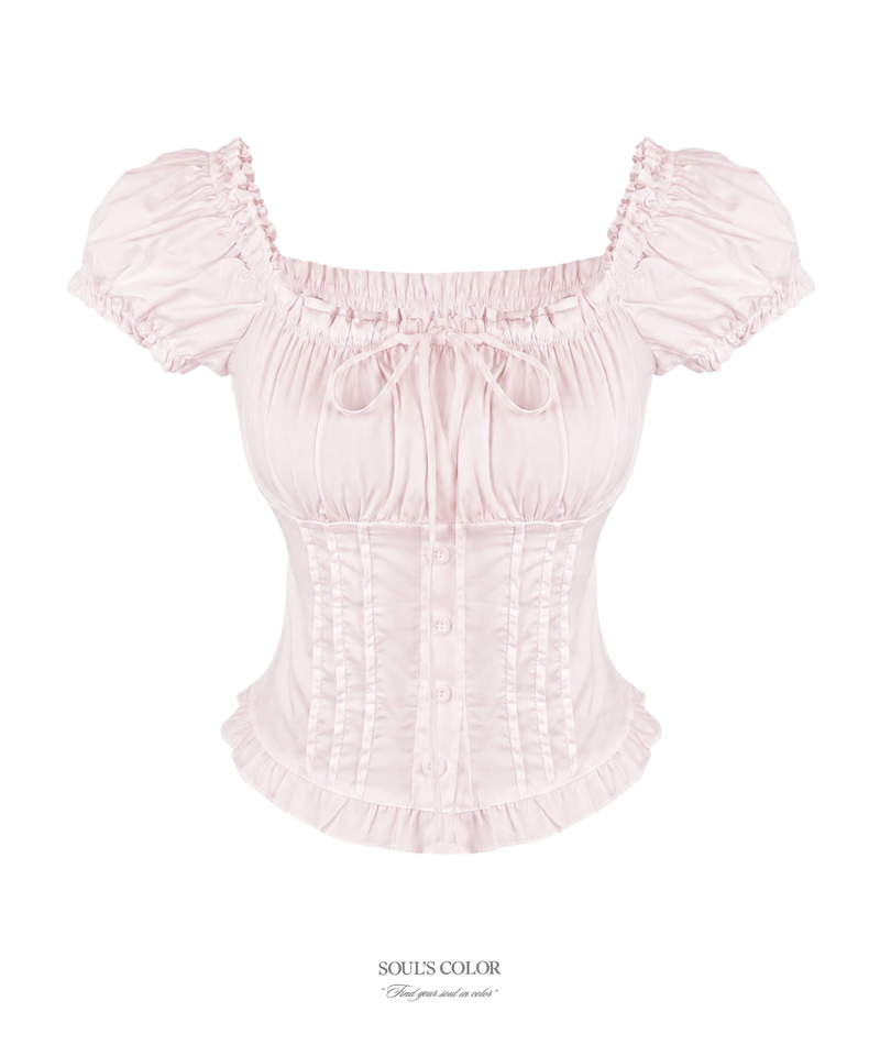 Dolly ribbon blouse (3color)