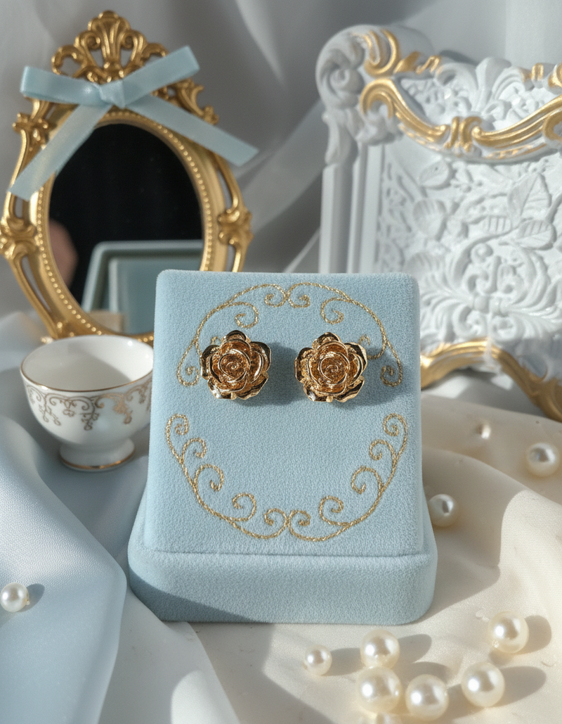 Metal Rose Piercing - Gold Color
