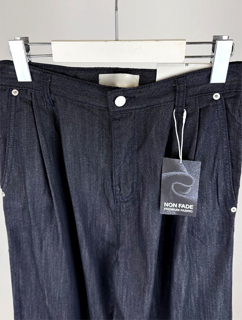 SLAB PINTUCK WIDE JEANS (3C)
