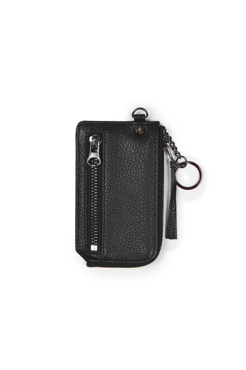 2 ZIP CARD WALLET (BLACK)