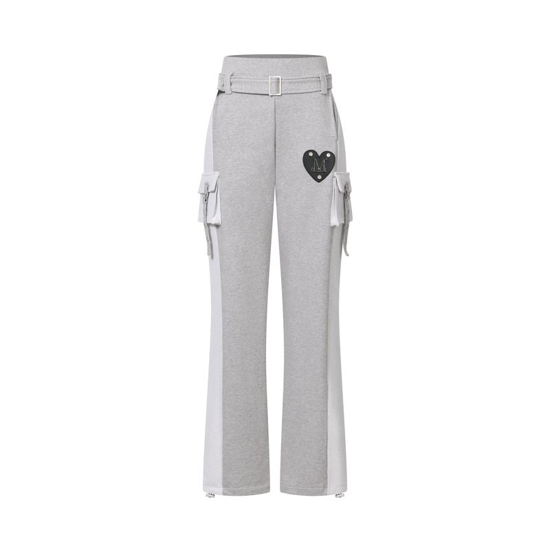MOLB METAL LOGO BELTED SWEAT PANTS (2Color)