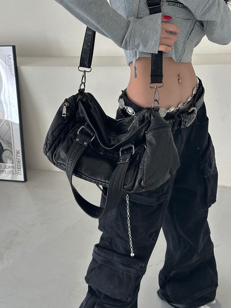 Star cropped mini hoodie zip-up