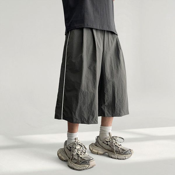 Ossie Piping Pin String Nylon Bermuda Pants (3 colors)