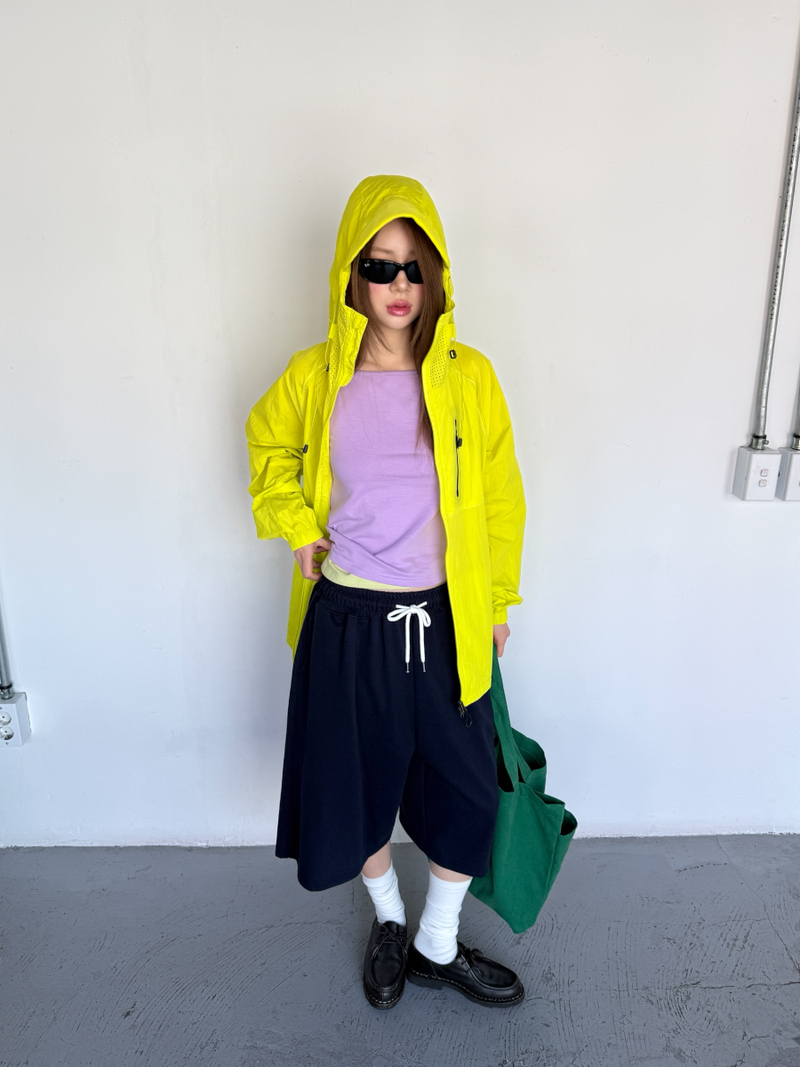 colourful sleeveless top