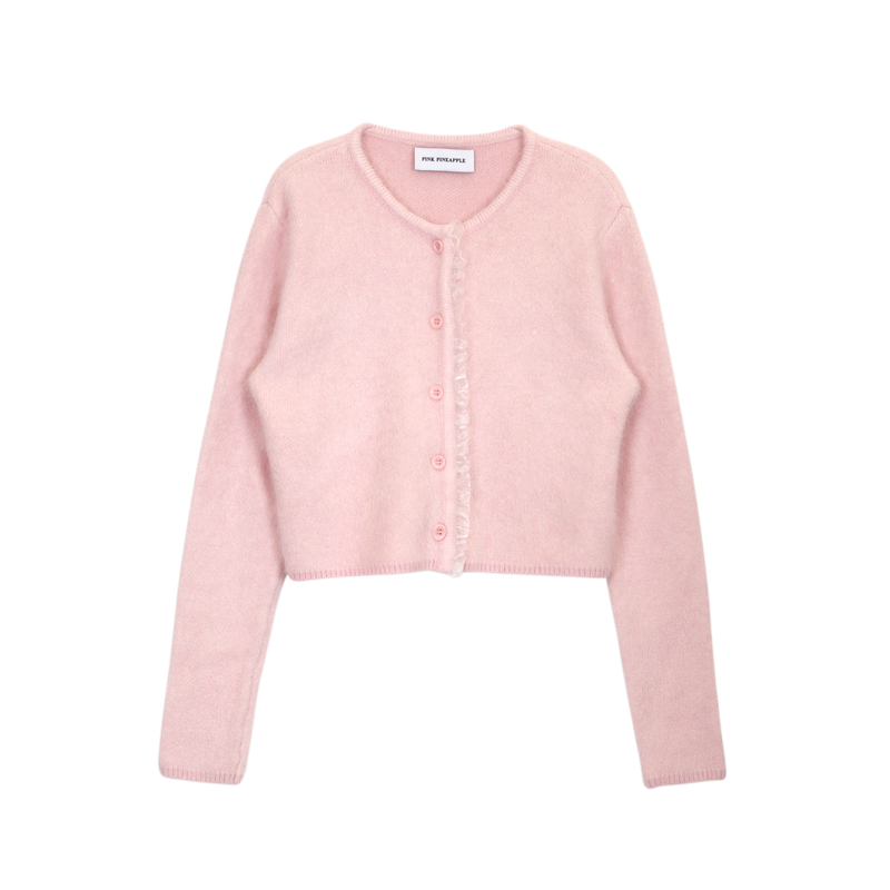 LACE FRILL CARDIGAN