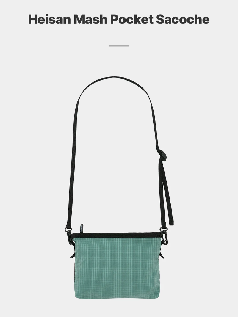 Mesh Pocket Sacoche Nylon Emelard