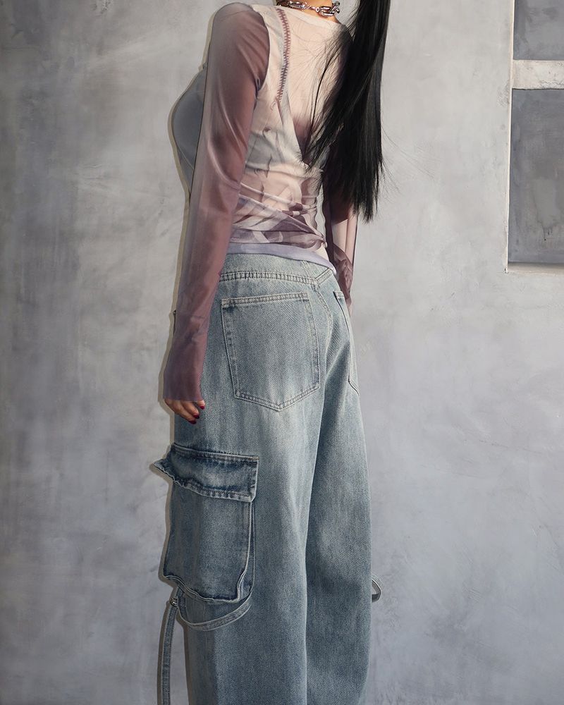 Corset See-Through Printed T-Shirt