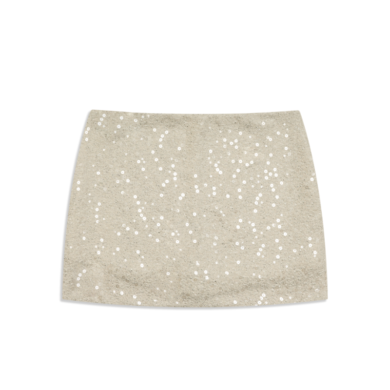 SPARKLE MINI SKIRT(WHITE)