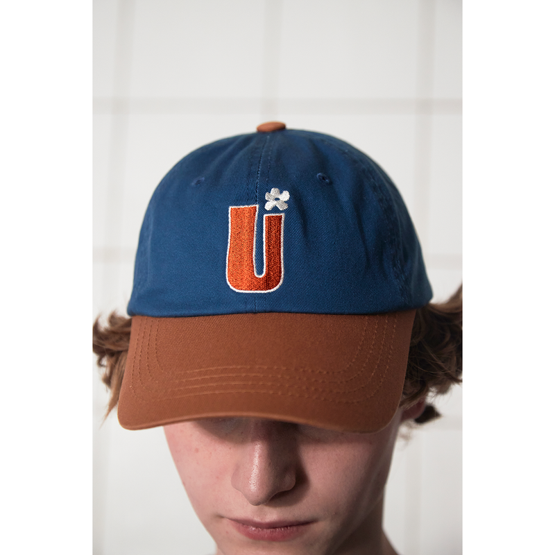 U LOGO TWO-TONE CAP / BLUE