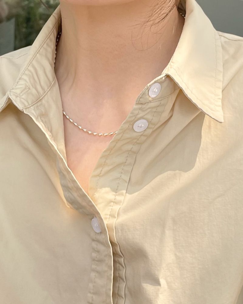 [Silver925] oar Classic Riz Silver Necklace