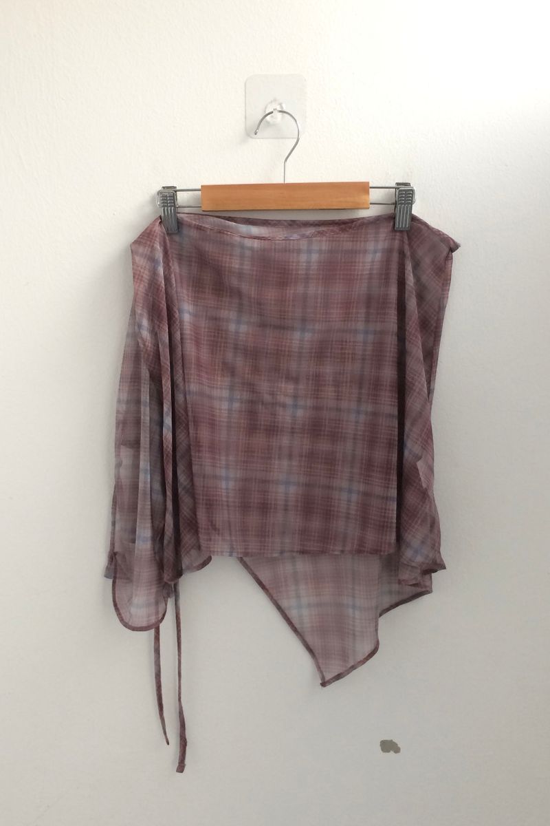 Misty Checkered Layered Skirt