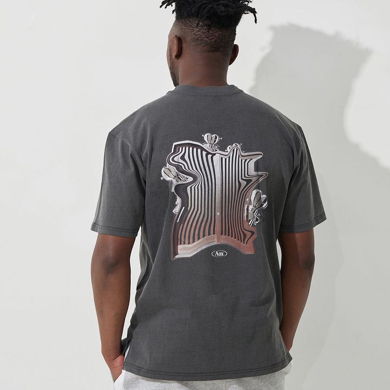 AOX(エーオーエックス)の「Silver door Pigment T-shirt (Gray)(Tops)」