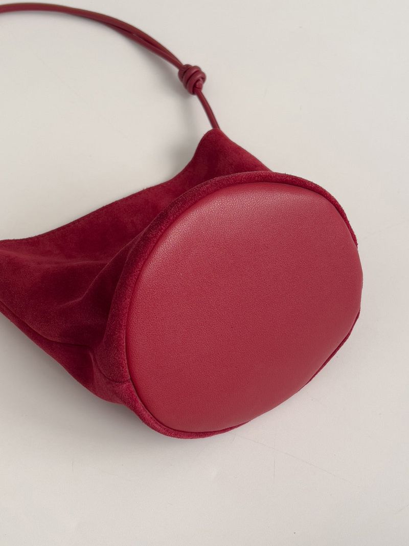 Suede Shoulder Bucket Bag