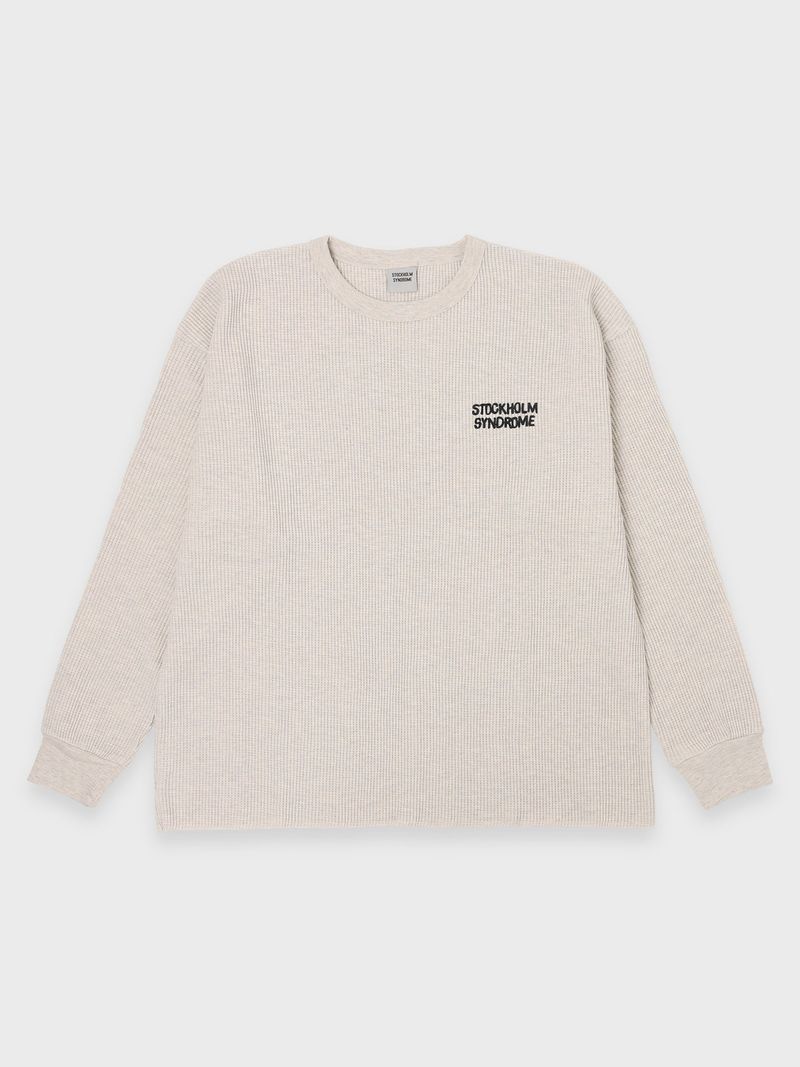 REAL LIFE WAFFLE LS TEE - OATMEAL