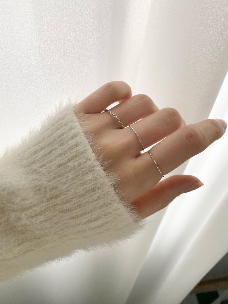 Shining Heart Layered Ring Set
