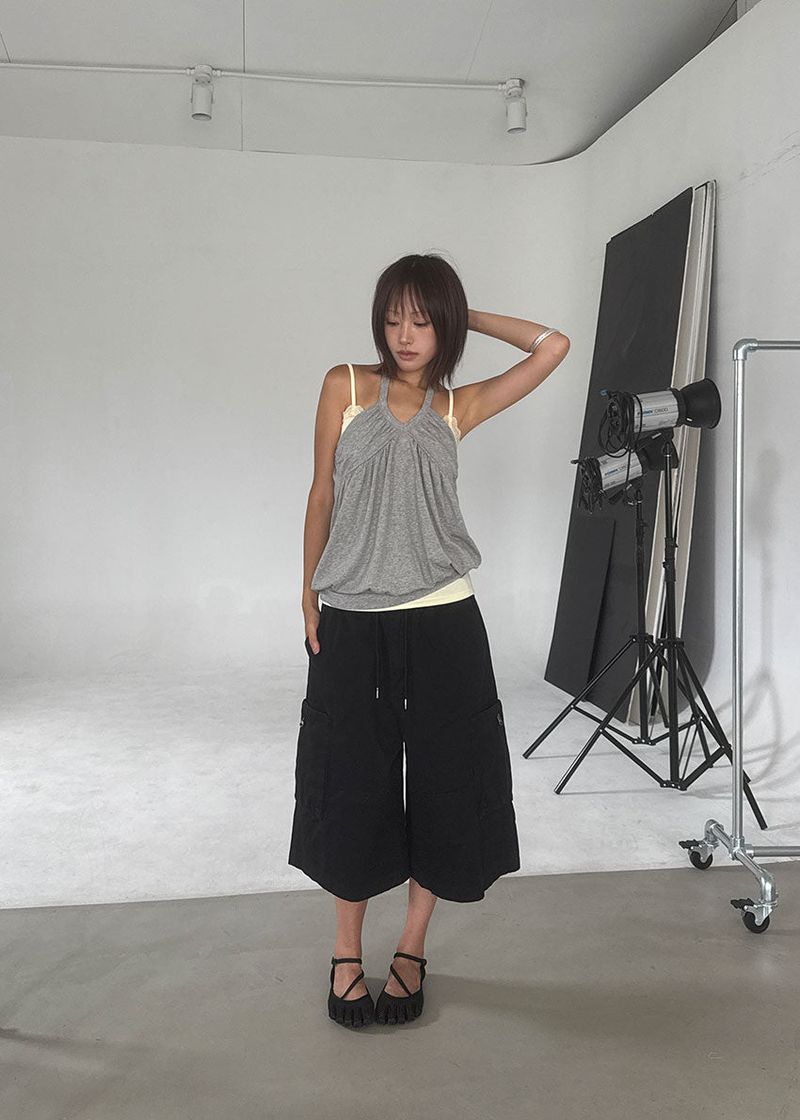 LACE LONG SLEEVELESS TOP