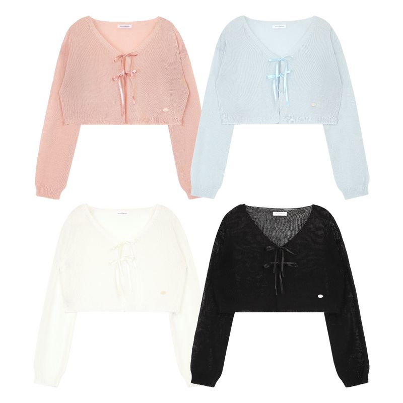 PINK PINEAPPLE（ピンクパイナップル）の「サマーリボンカーディガン (4 colors)（）」