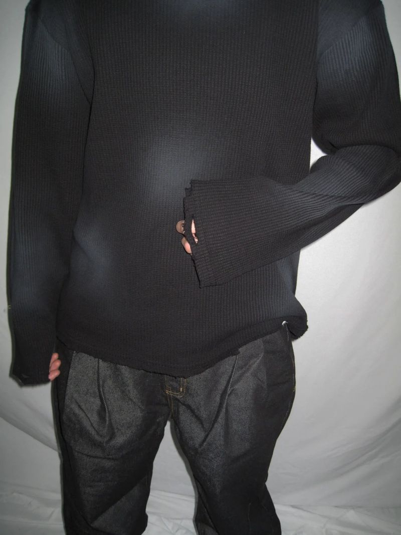 Dirty Damaged Wash Waffle Knit (2 Colors)