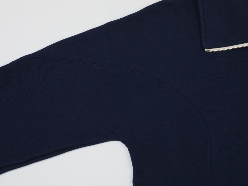 ROUND TWO WAY COLLAR ZIP (NAVY)