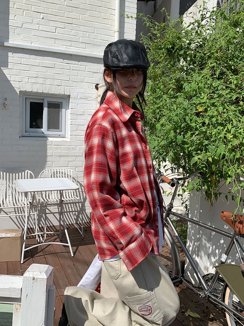 CREAM CHACK SHIRT (2C)