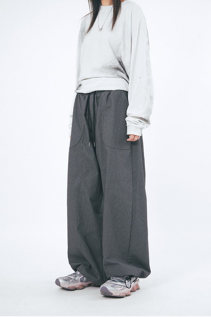 Raucohouse（ラウコハウス）の「Stripe incision out pocket banding pants（Pants）」