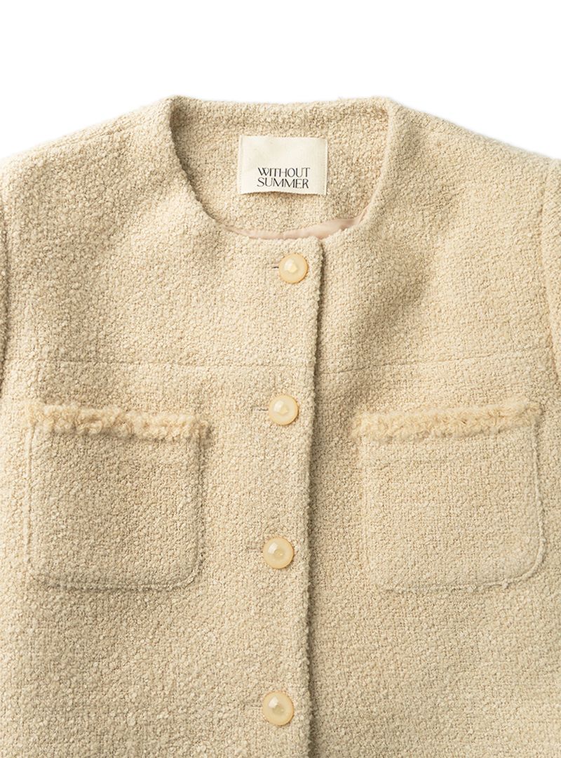 Poem tweed jacket_beige