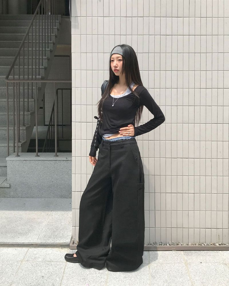 ミドルカーペンターディテールロングパンツ