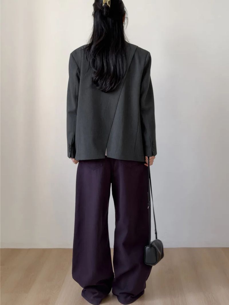 Back Slit 3-Button Loose Fit Jacket