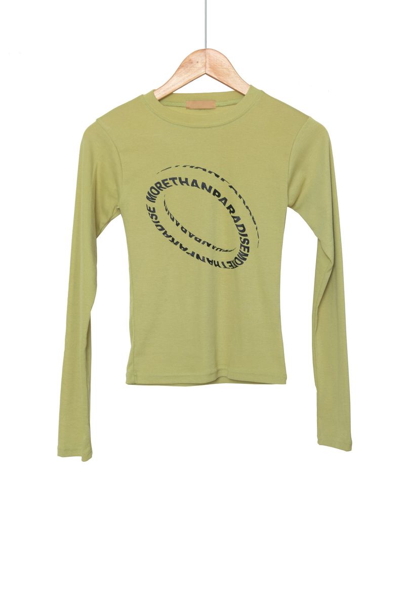 Wave Crop Long Sleeve T-Shirt
