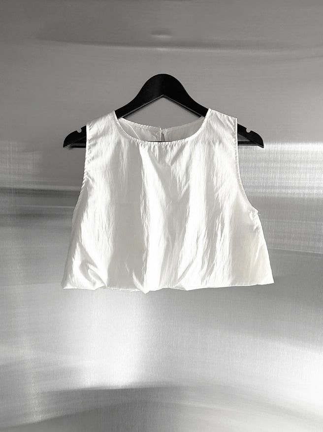 Cloud Nylon Crop Blouse