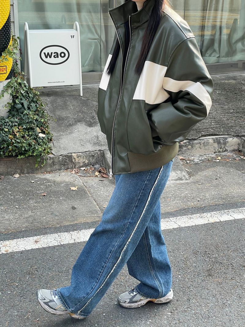 Arco iris（アルコイリス）の「Biker circuit two-way padding jumper （Jackets/Outerwear）」