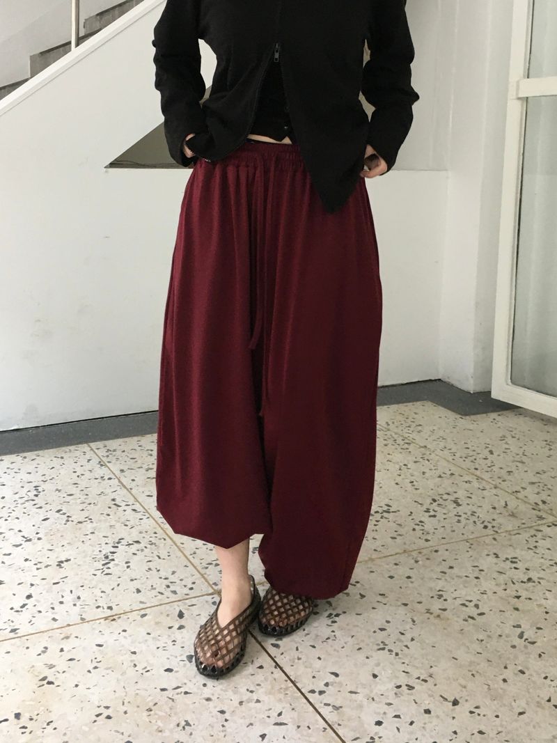 Harem Rayon Wide Banding Pants (3c)