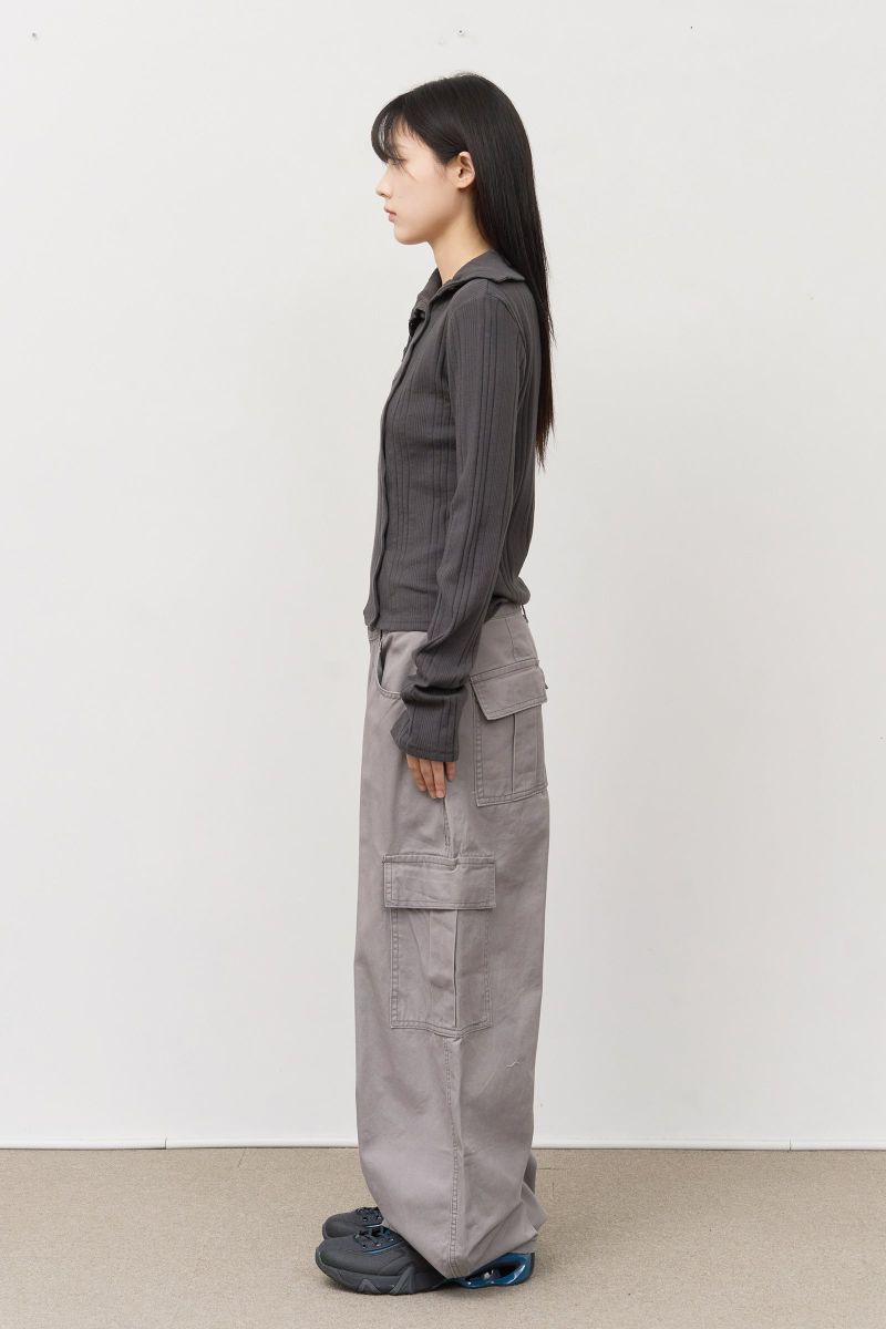 Bone Washed Cargo Pants