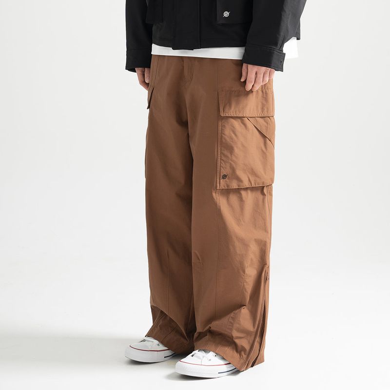 KALAPATTHAR（カラパタール）の「ナイロンリブワイドポケットパンツ - キャメル（パンツ）」