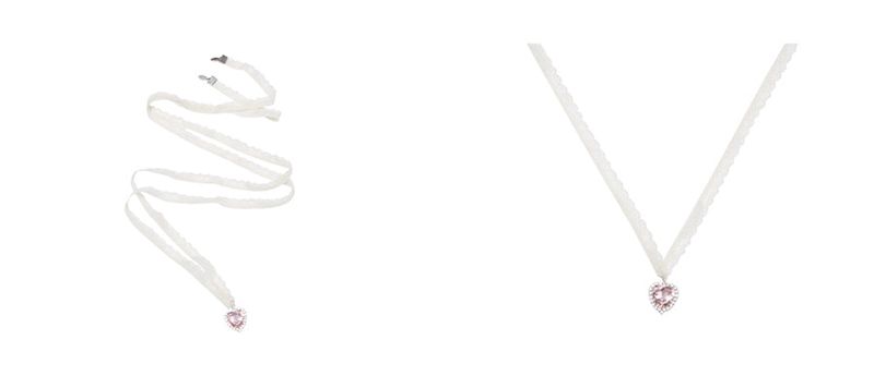 Lace heart choker