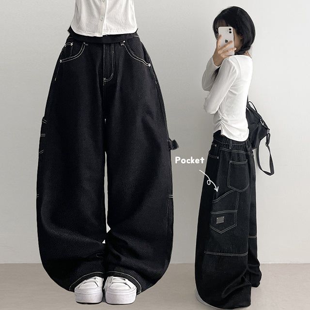 hijjoo(ハイチュー)の「Carpenter pants💙 Work denim pants (1 color)(Pants)」