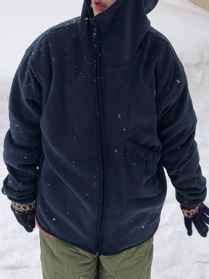 Airport fleece unbalance jacket