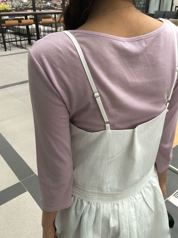 Omk Pintuck V-Neck Flare Sleeveless One Piece