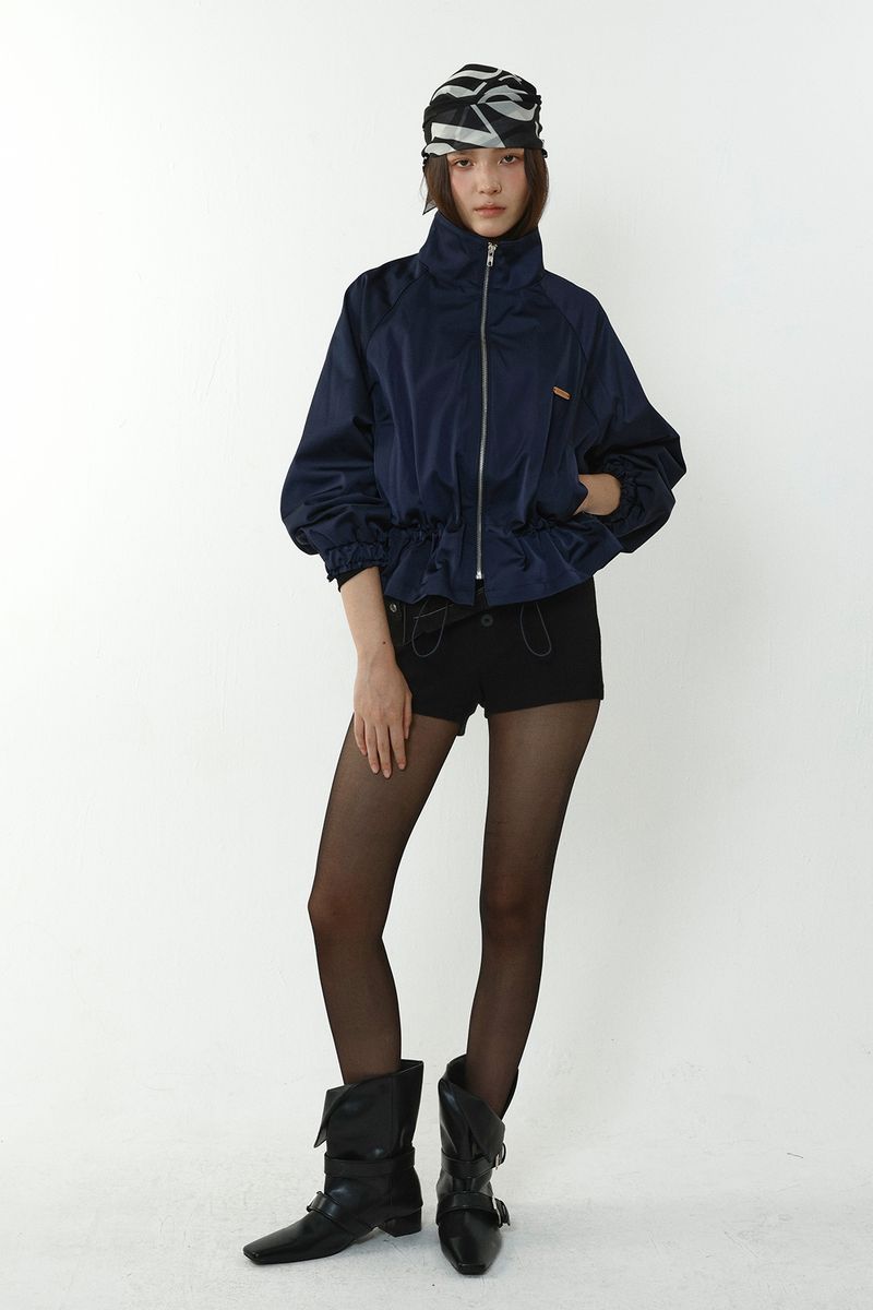BALLOON HIGH-NECK JUMPER_NAVY