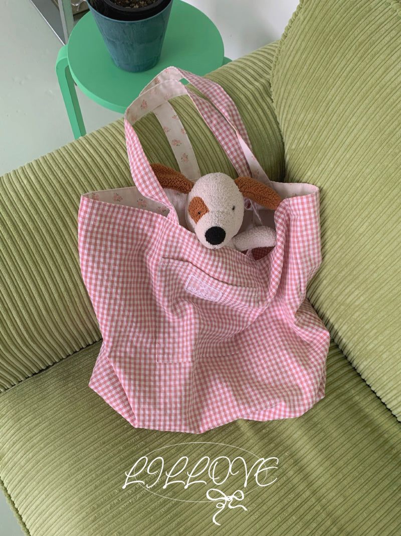 [by LILLOVE] cherrybell cotton bag (reversible)