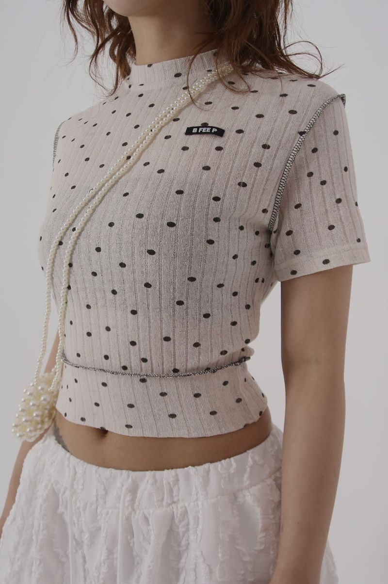 BFEEP(ビーピーピ)の「overlock dot knit_ivory(Tops)」
