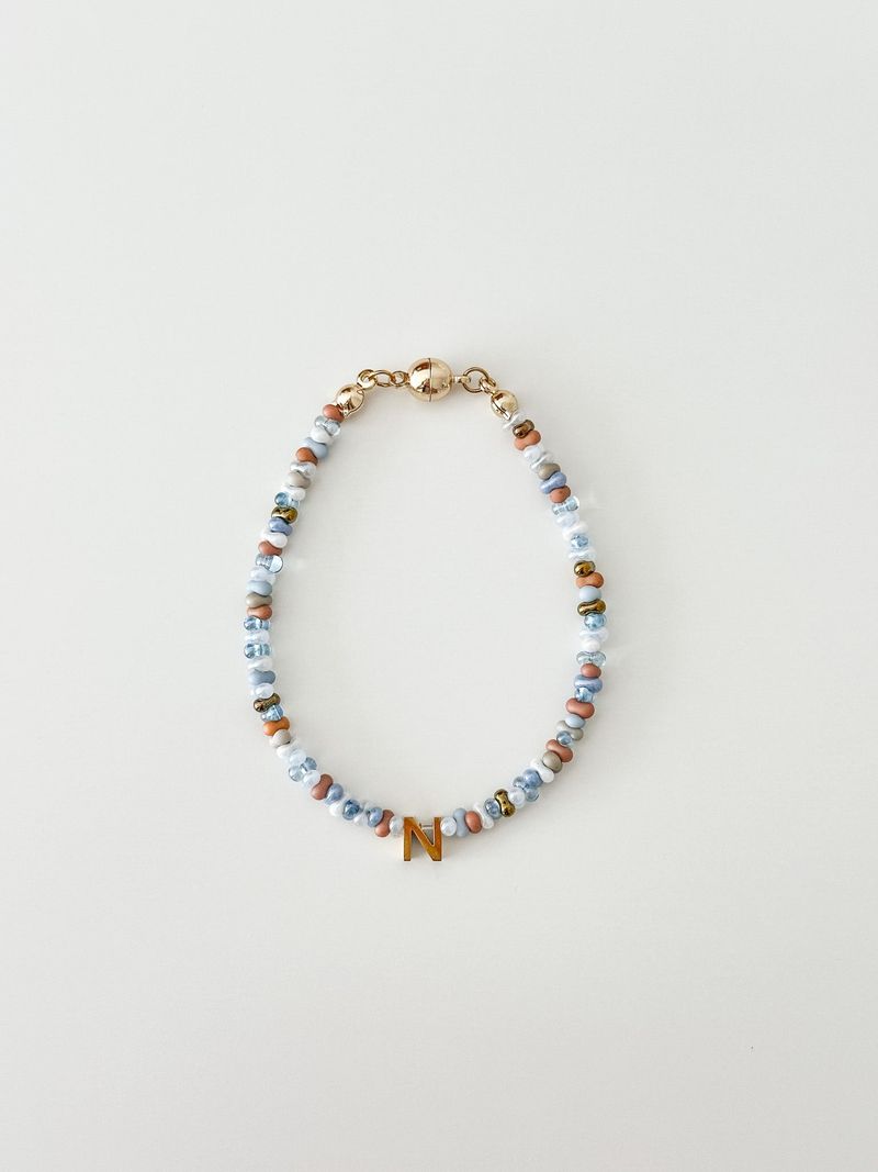 Seasalt Chocolate Beads Initials Bracelet